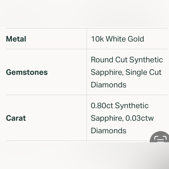 10k White Gold Diamond and Synthetic Sapphire Eternity Pendant - Picture 5 of 5